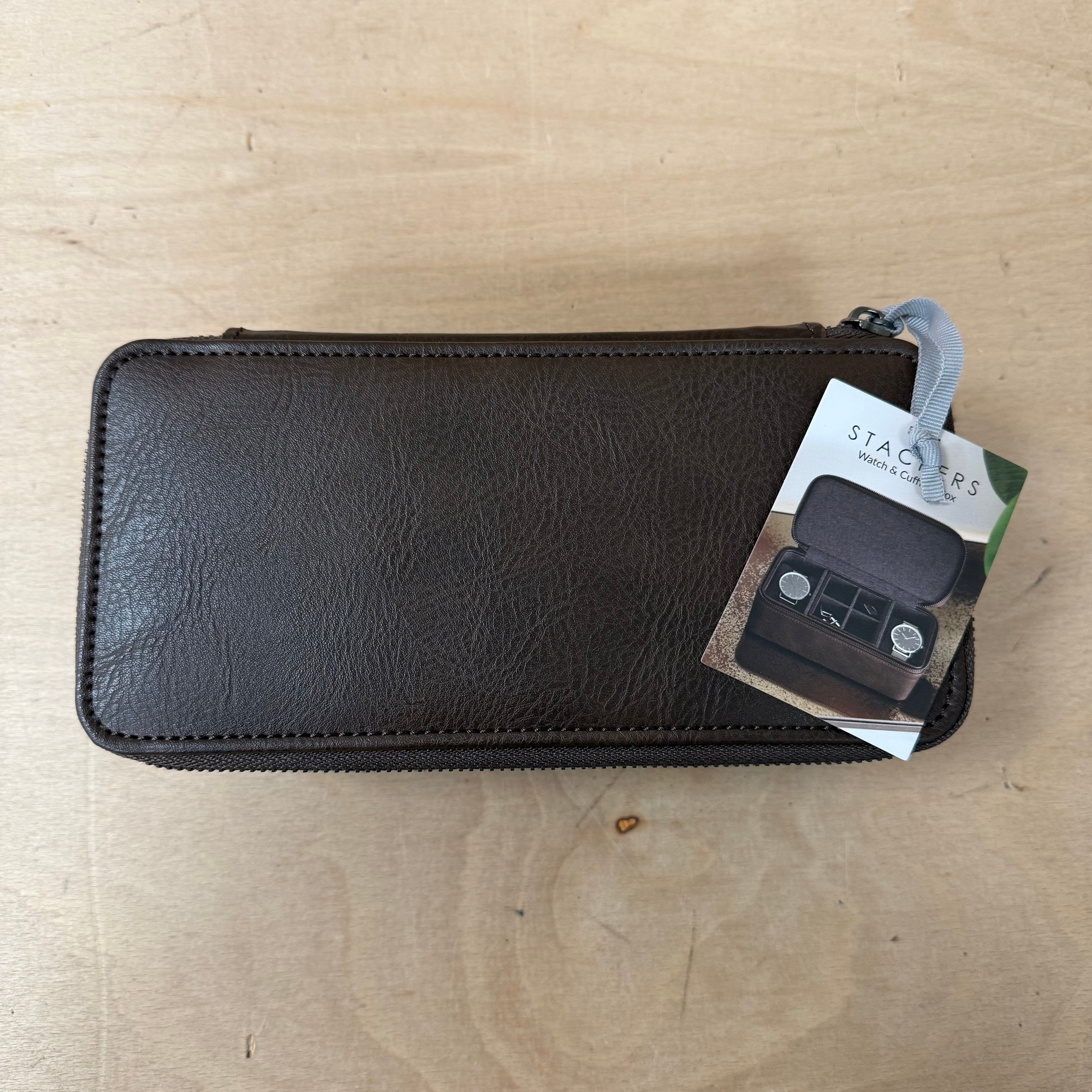 Stackers brown leather travel bundle perfect xmas gift