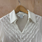 Allison taylor sheer white blouse size medium