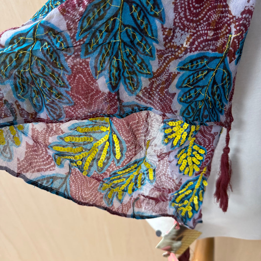 White stuff brand new dancing leaves scarf