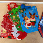 Bundle of x19 vintage christmas gift bags