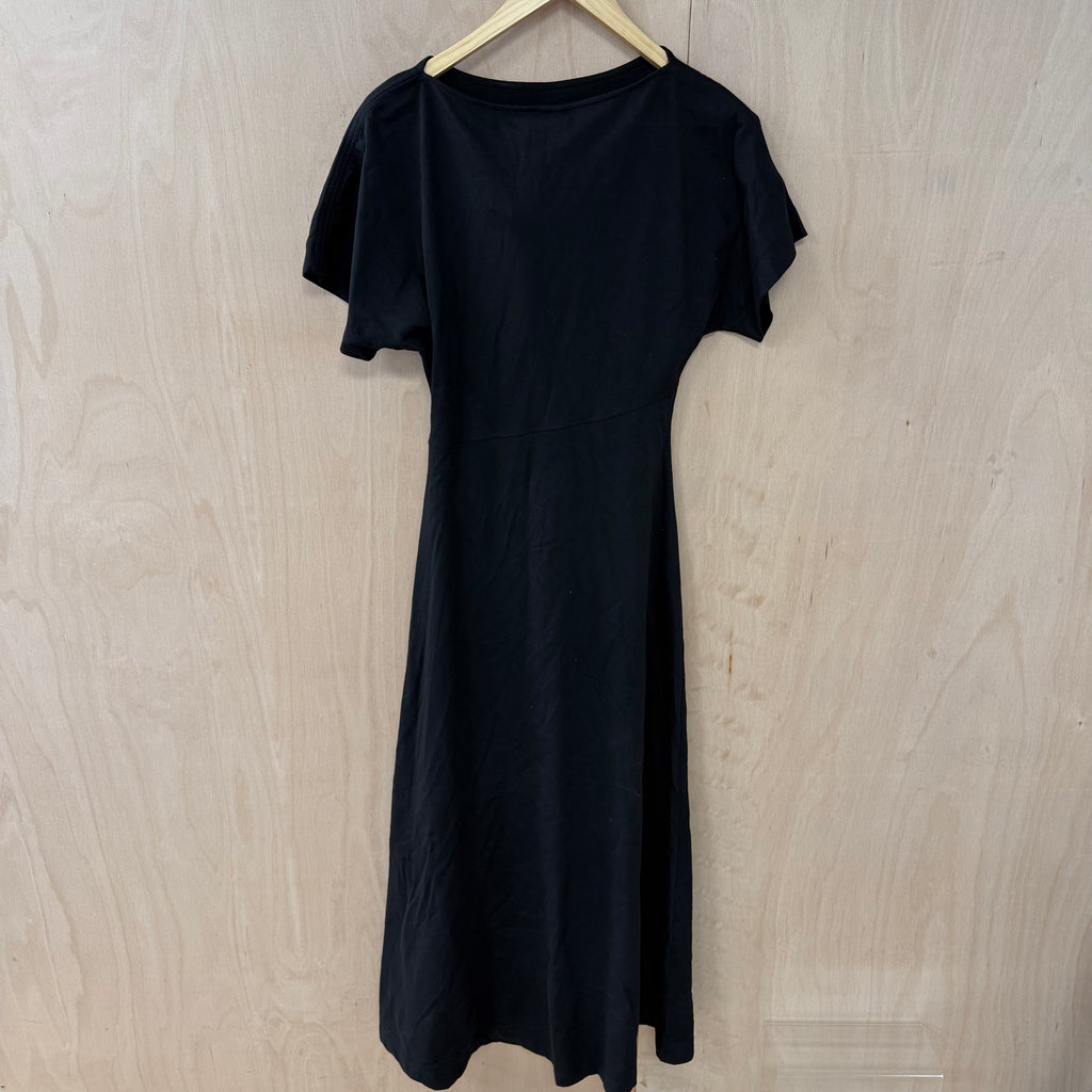 River island jersey black maxi dress size small brand new