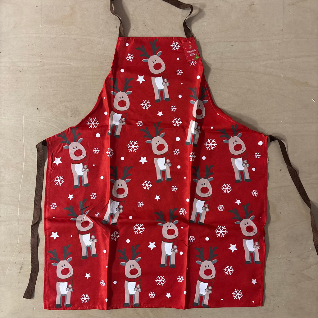 Festive magic adult christmas apron reindeer pattern