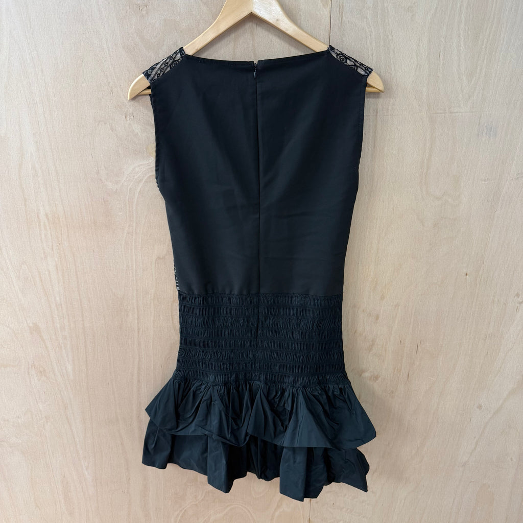 Maje black lace rara mini dress size 40