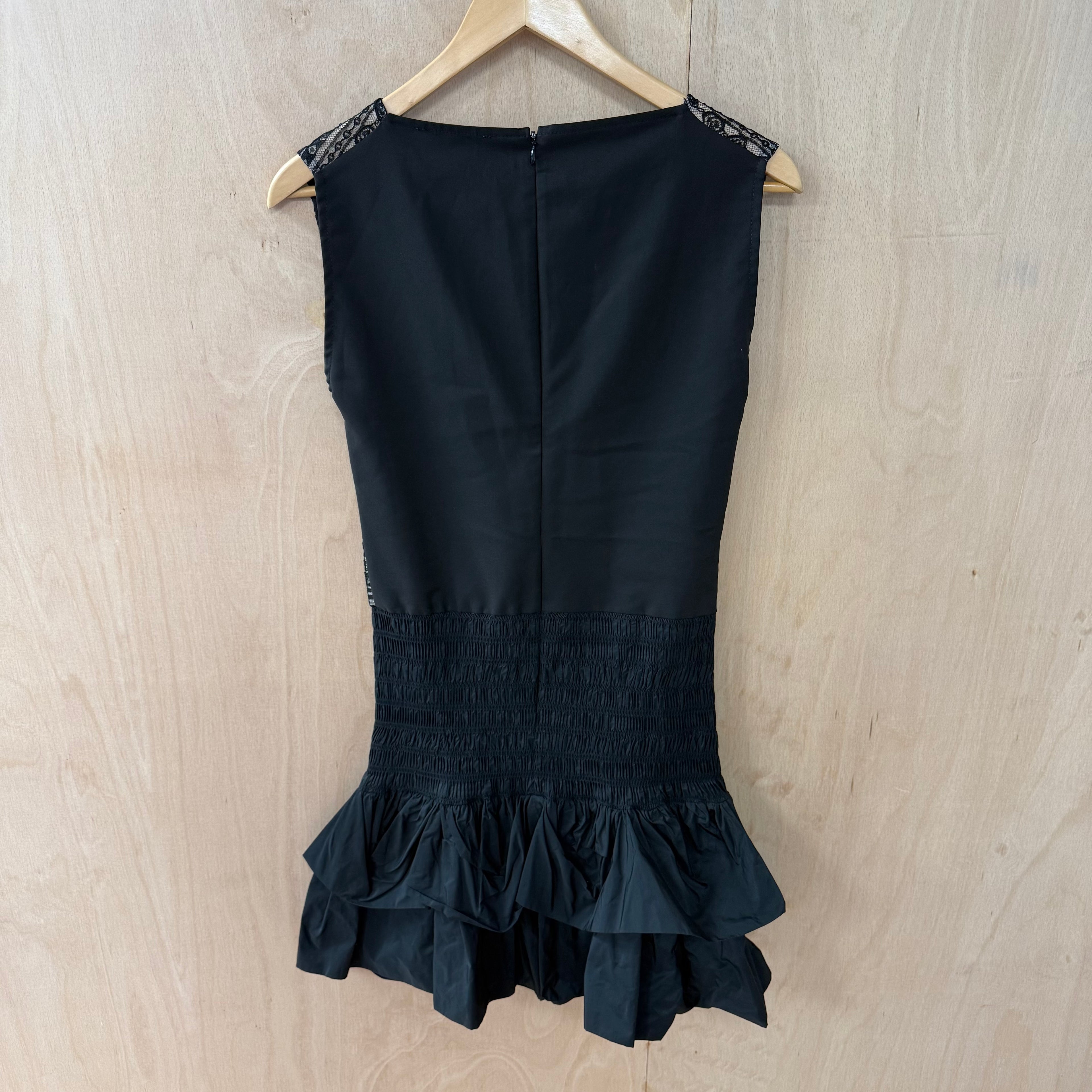 Maje black lace rara mini dress size 40