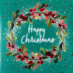 Christmas berry wreath 10 pack christmas cards