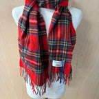 Edinburgh lambswool scarf red tartan brand new with tags