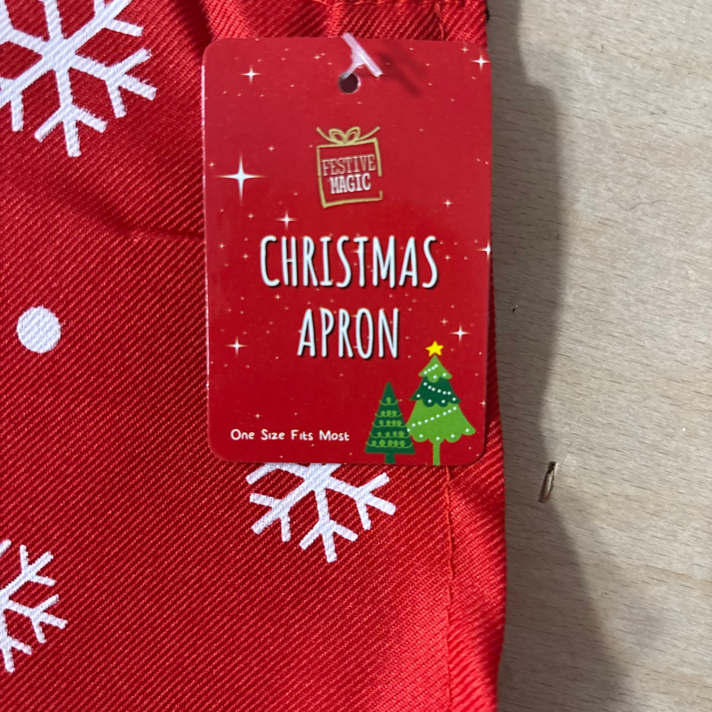 Festive magic adult christmas apron reindeer pattern