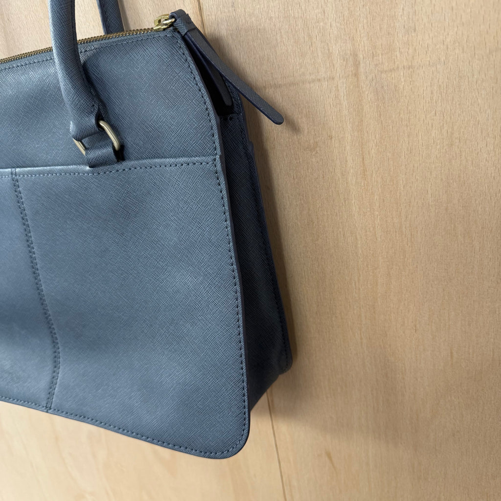 Radley leather blue double strap shoulder bag