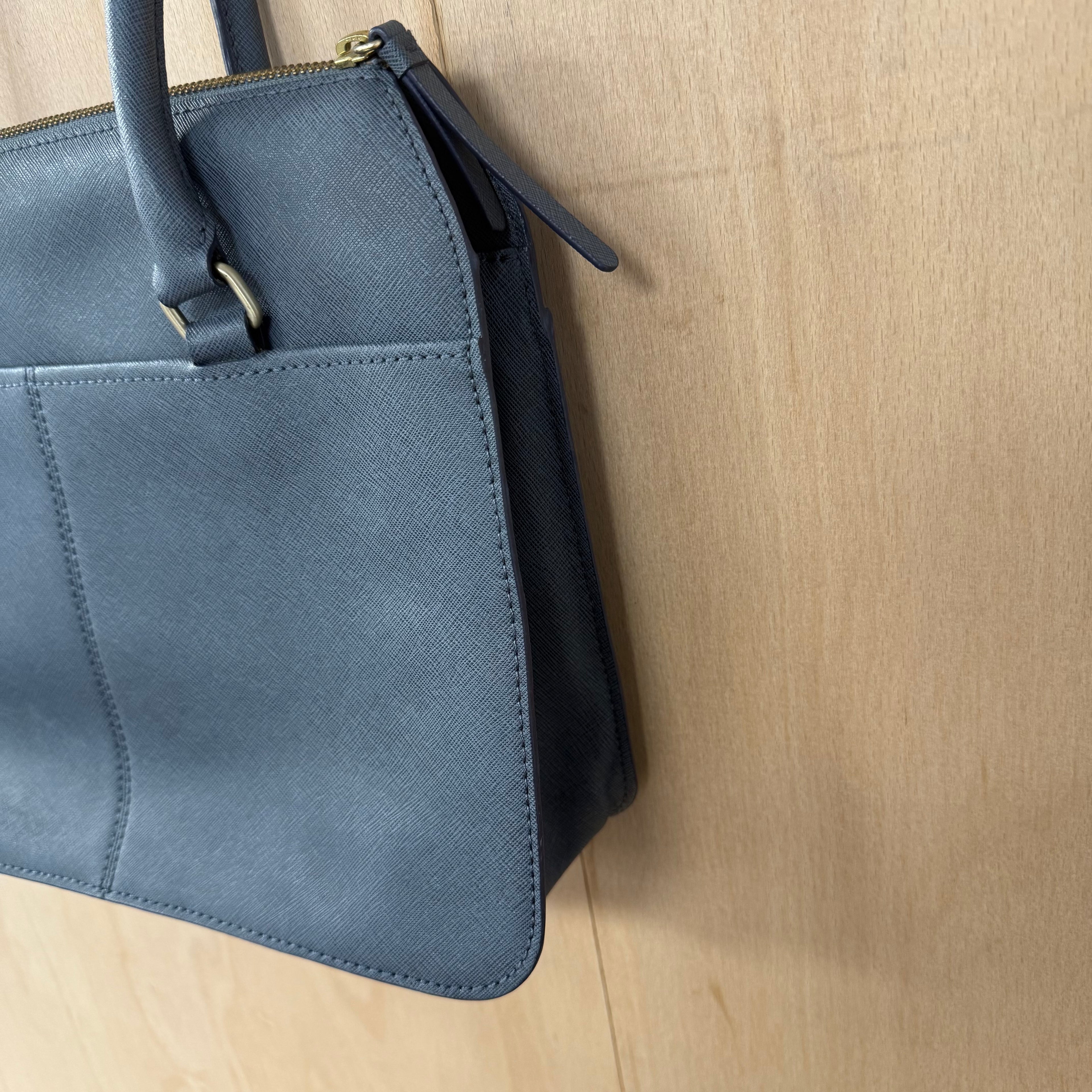 Radley leather blue double strap shoulder bag