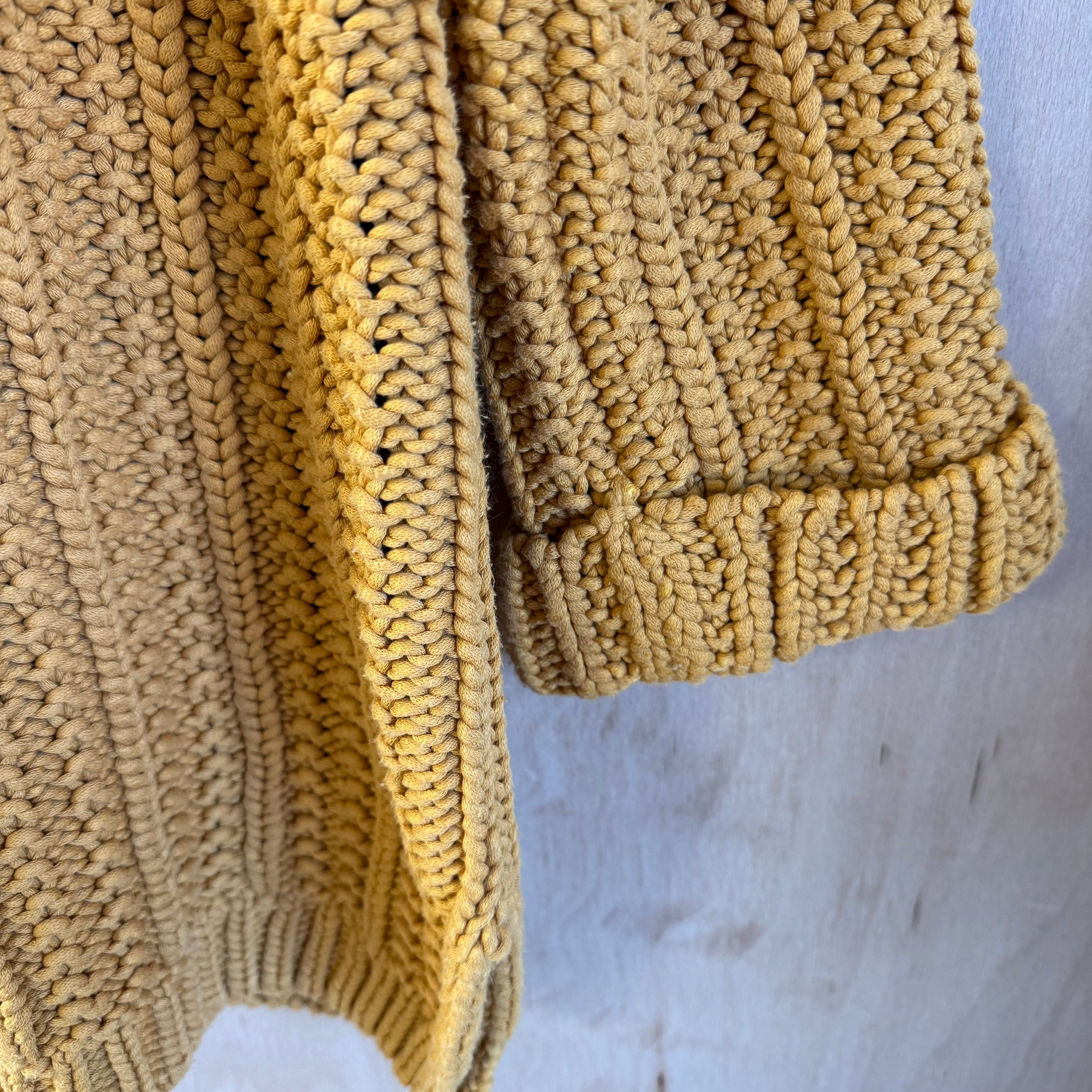 Massimo dutti cable knit orange jumper size small