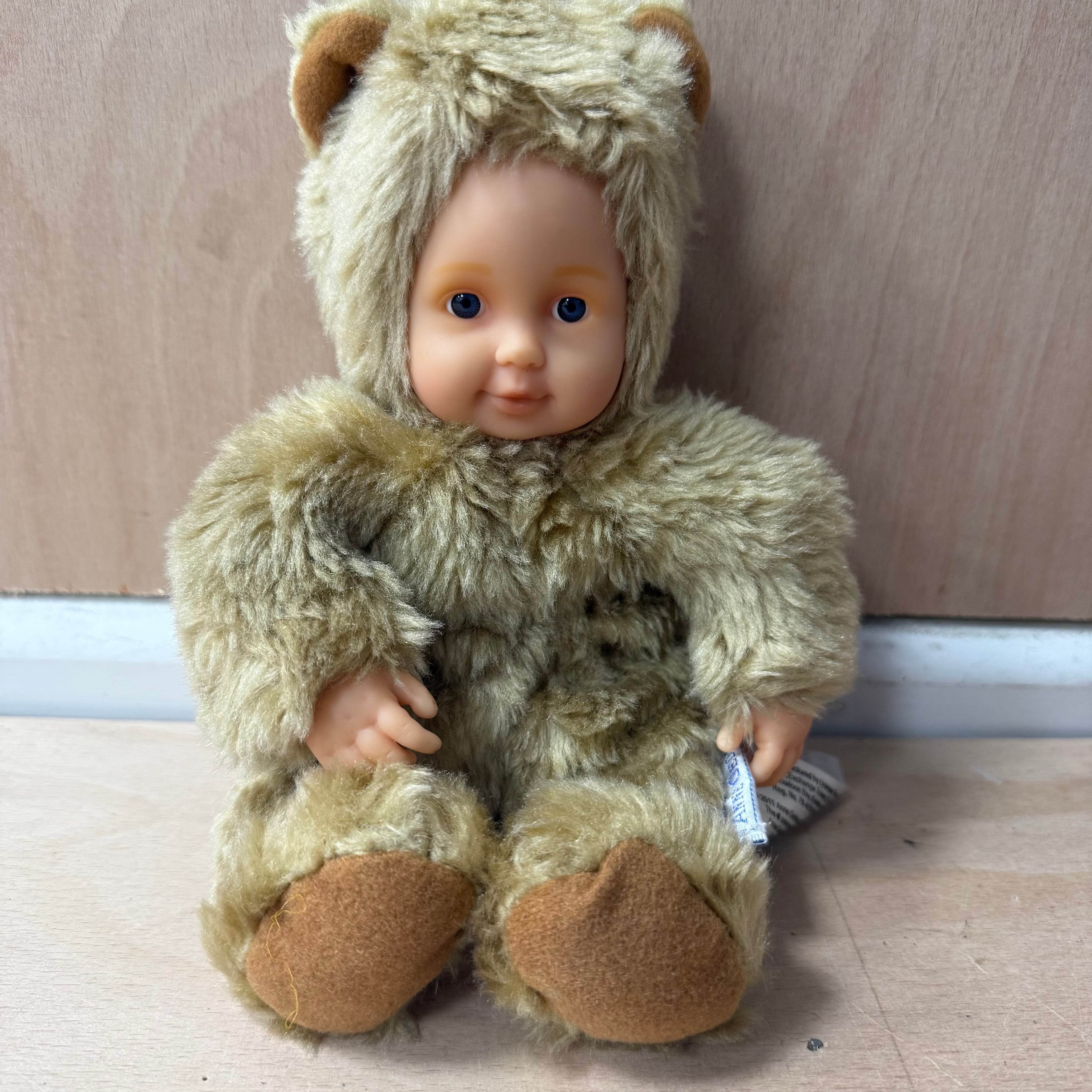 Anne geddes baby girl doll teddy bear stuffed toy