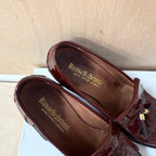 Russell & bromley burgundy patent leather block heels size 4UK