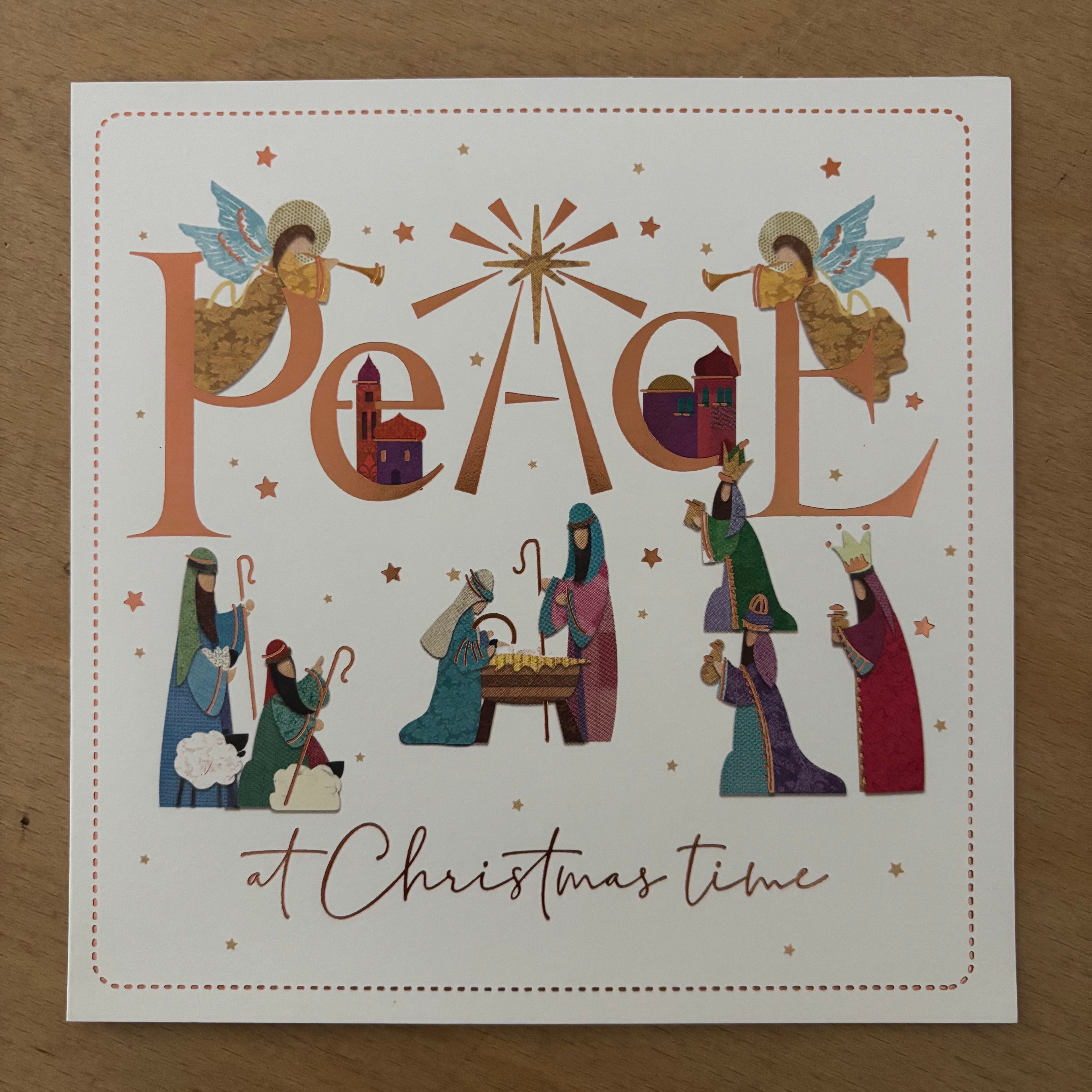 Peace at christmas 10 pack christmas cards