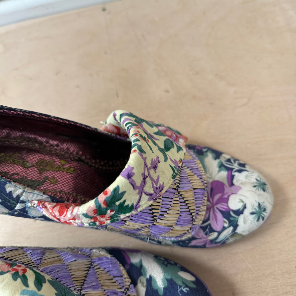 Irregular choice heels mutiny purple flick flack size 6