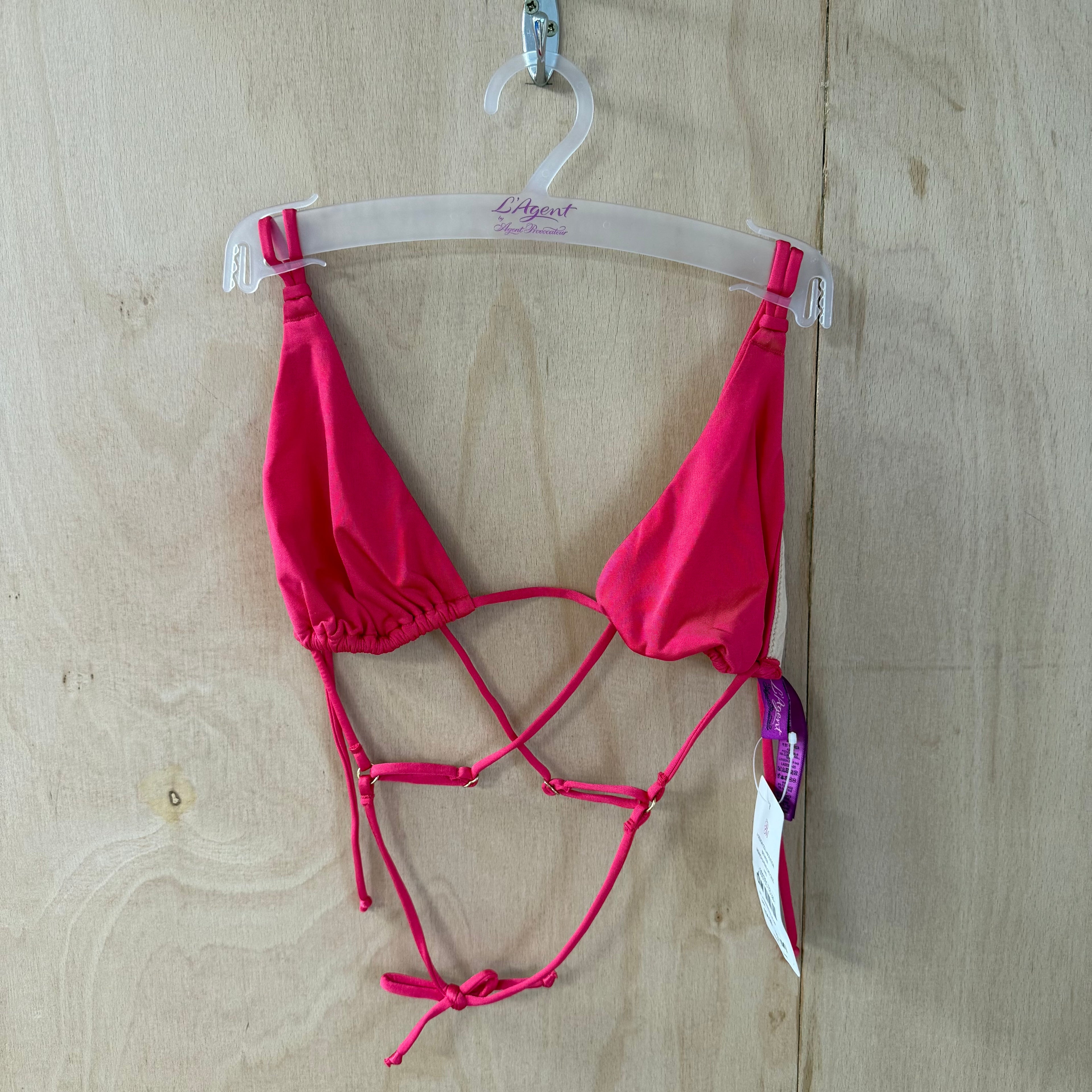 L'Agent provocateur pink bikini top size M brand new