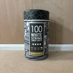 Festive white battery operated string timer lights