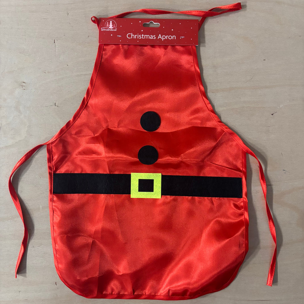 Festive kids wonderland christmas apron santa