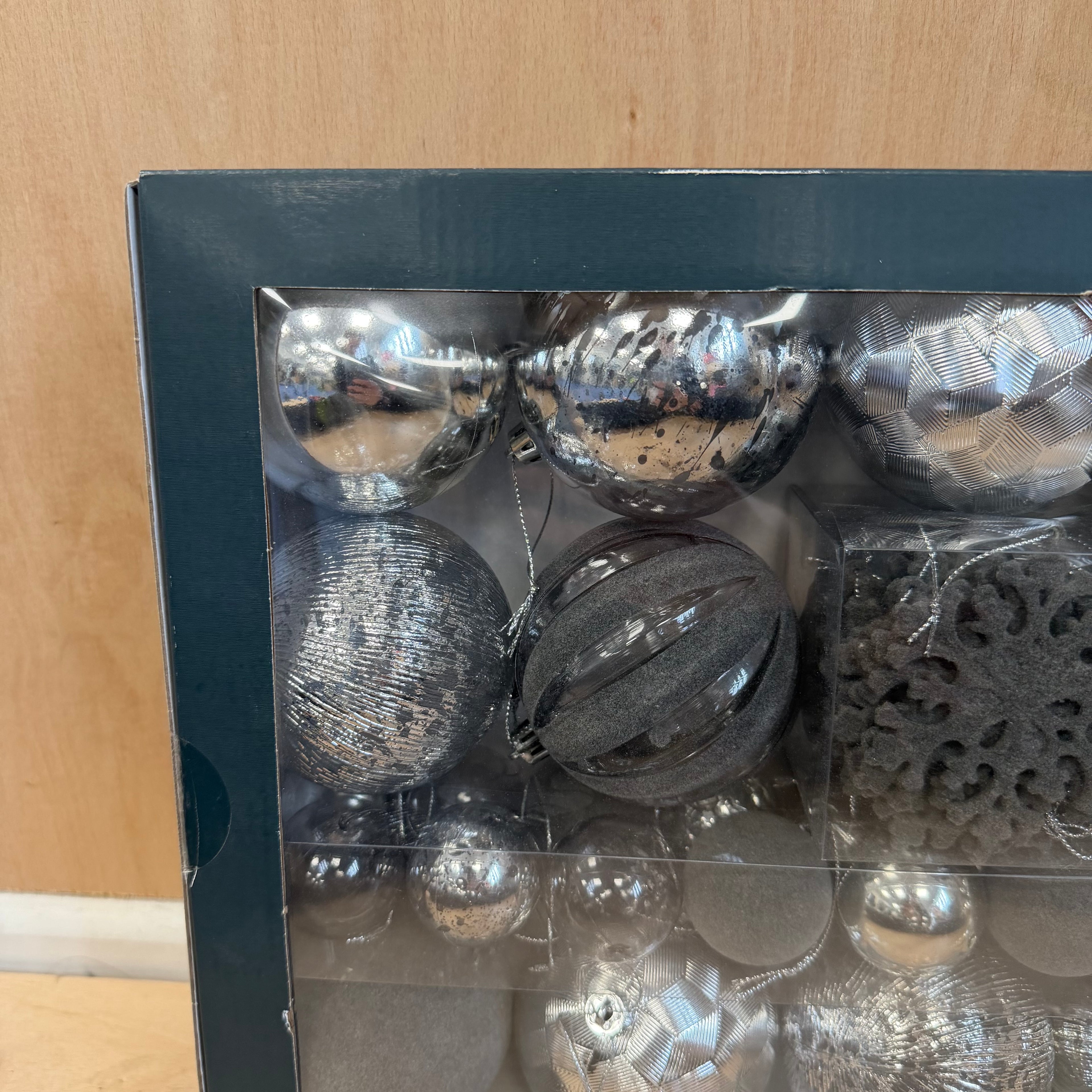 Next grey bauble collection 50 pack