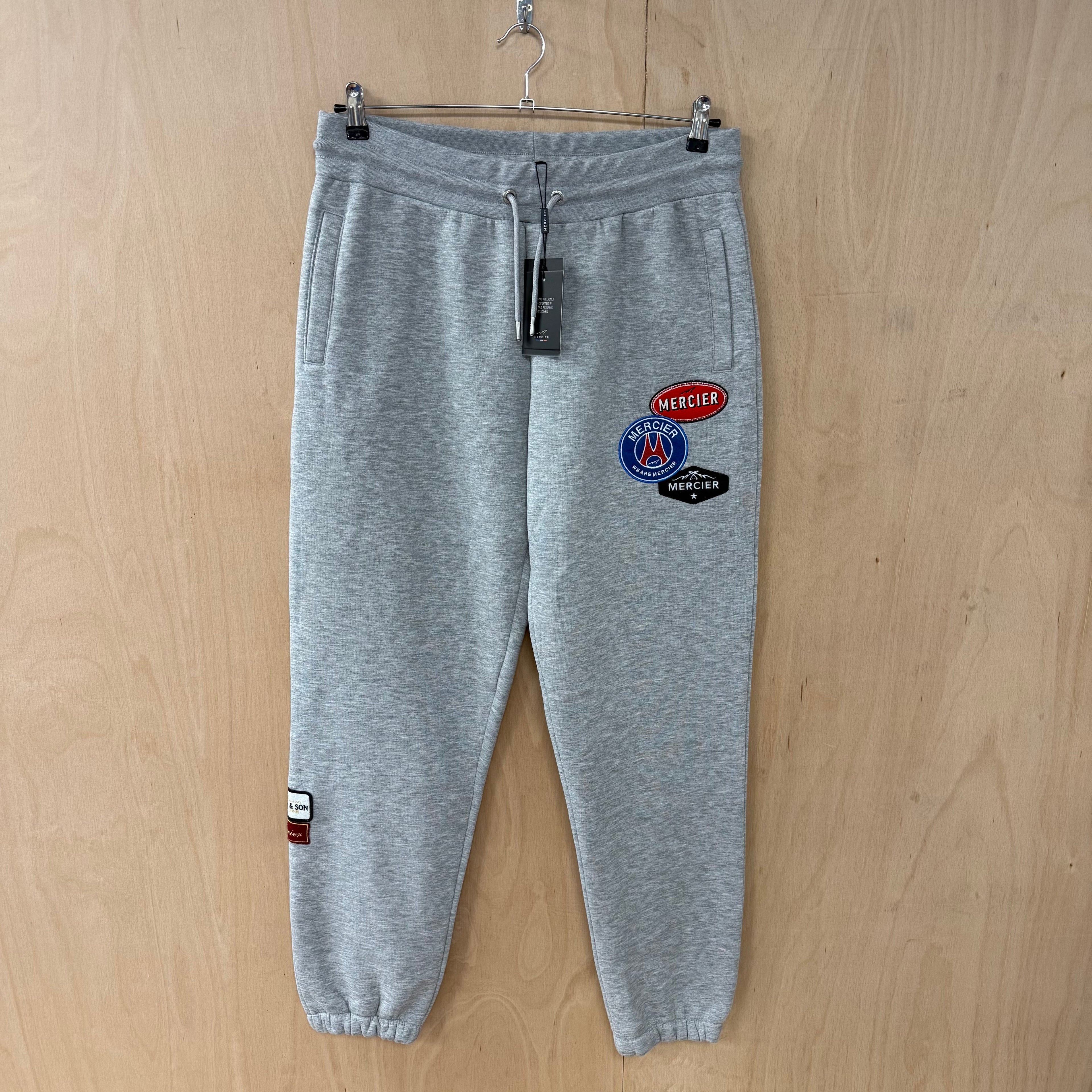 Mercier grey tacksuit bottoms graphic size large brand new