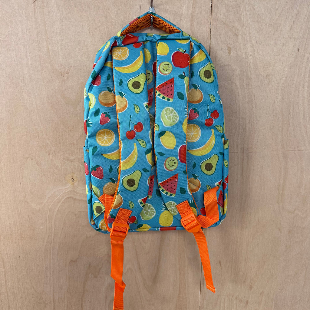 Snug children's backpack for school with fruit pattern