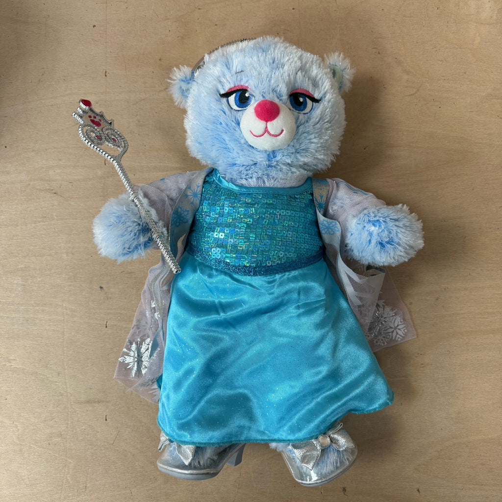 Build-A-Bear bear in box elsa frozen bear with accessories