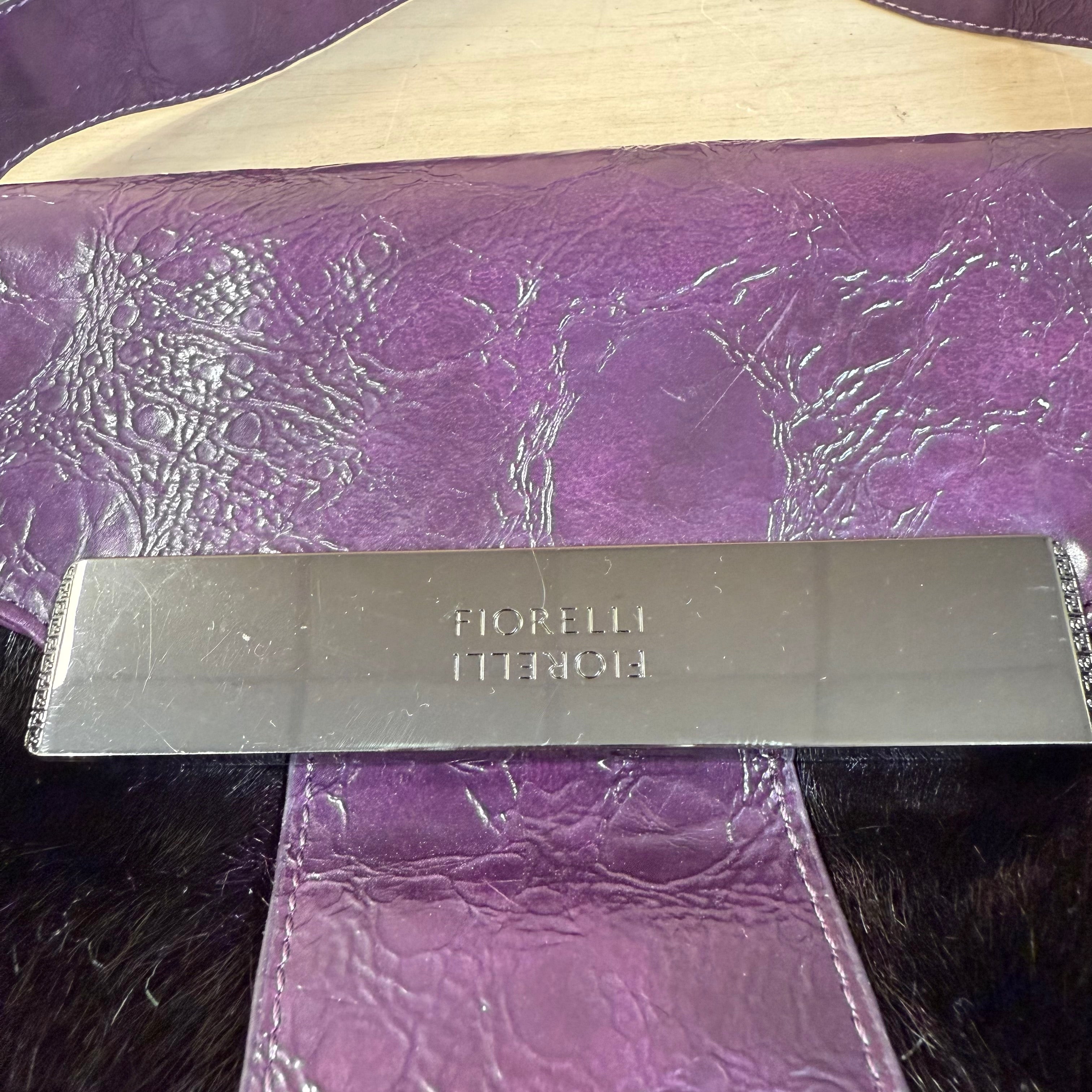 Fiorelli purple mohair textured shoulder bag