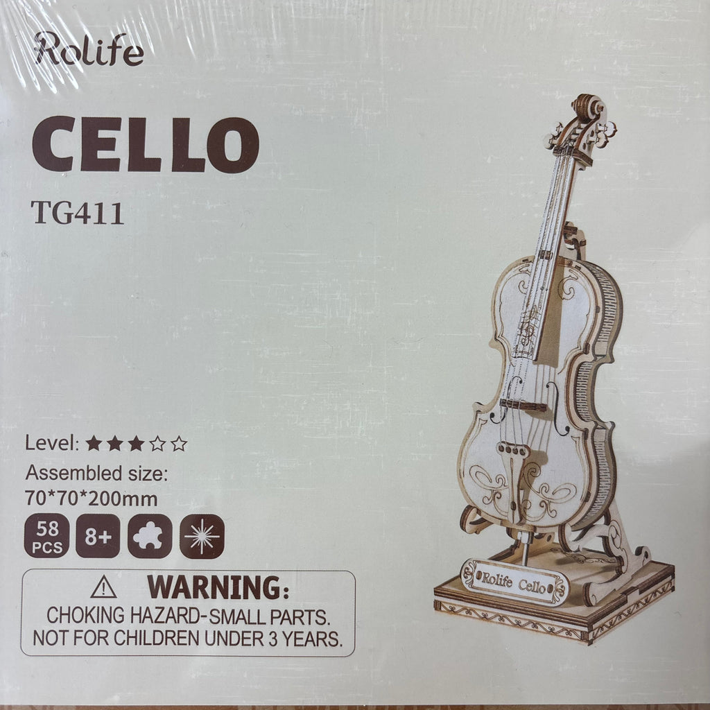 Rolife 3D cello wooden model kit
