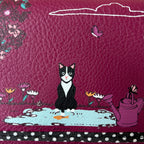 BHS cat design purple purse