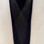 Pia vintage deep purple velvet bodycon dress with gold detailing size small