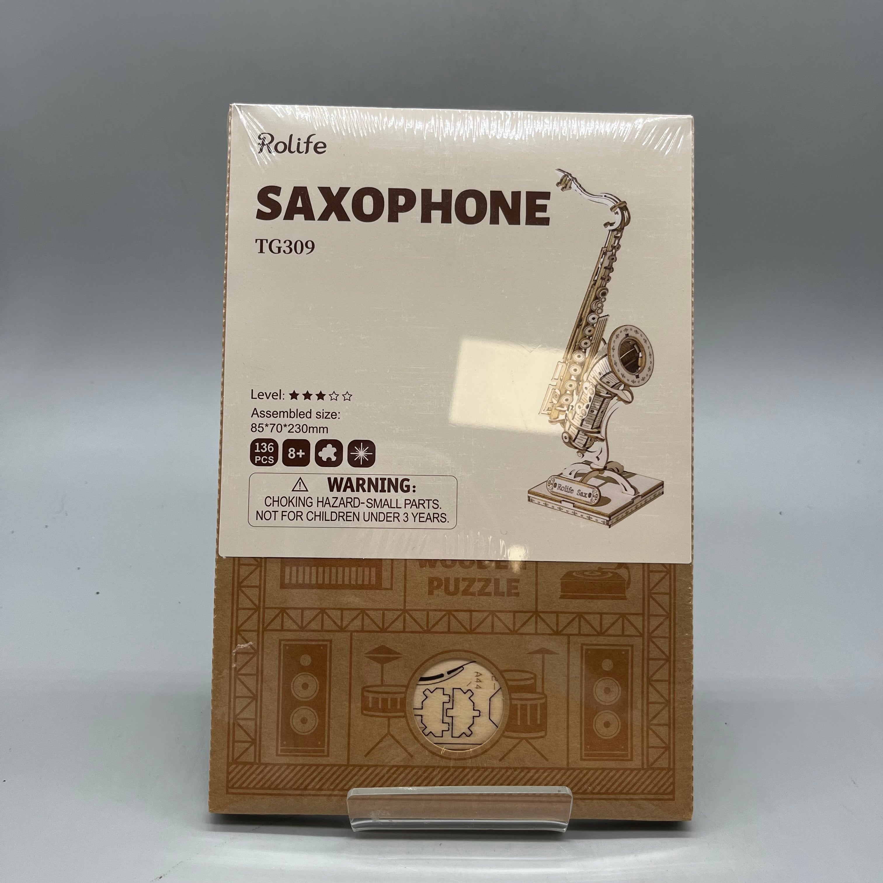 Rolife 3D saxophone wooden model kit