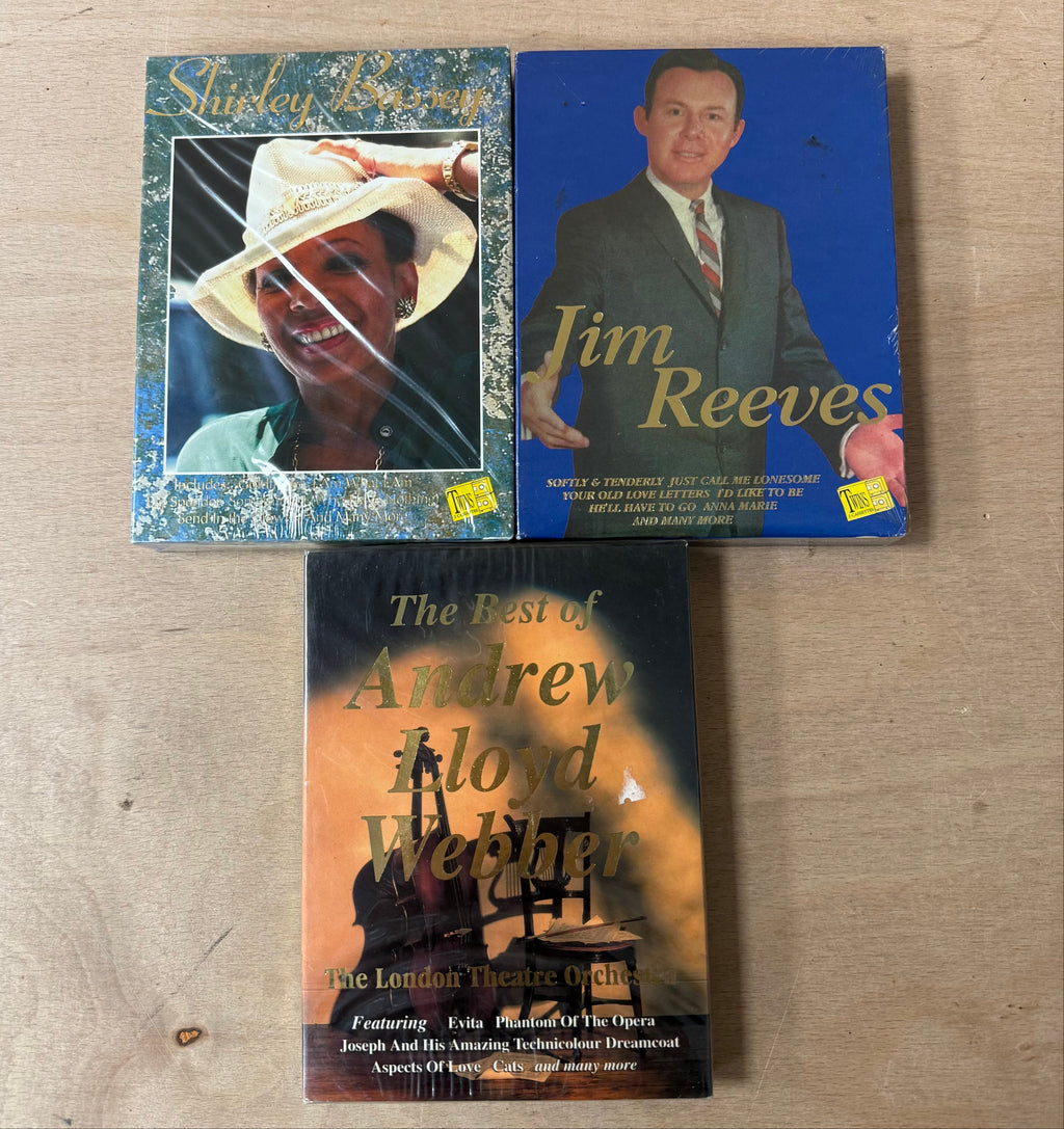 Tape collection, shirley bassey, jim reeves & andrew lloyd webber