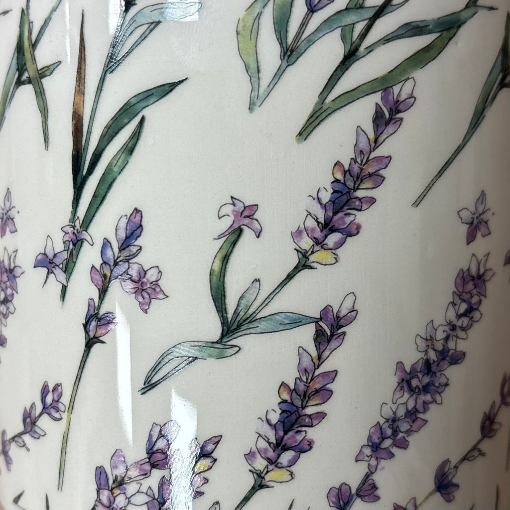 Lavender ceramic indoor plant pot