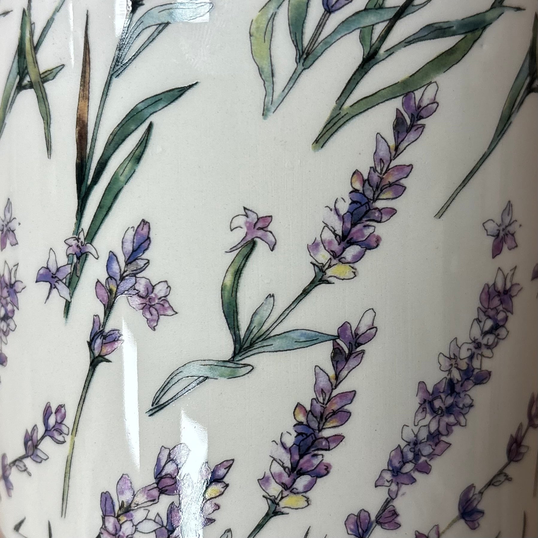 Lavender ceramic indoor plant pot