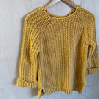 Massimo dutti cable knit orange jumper size small