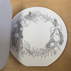 Christmas wreaths colouring book