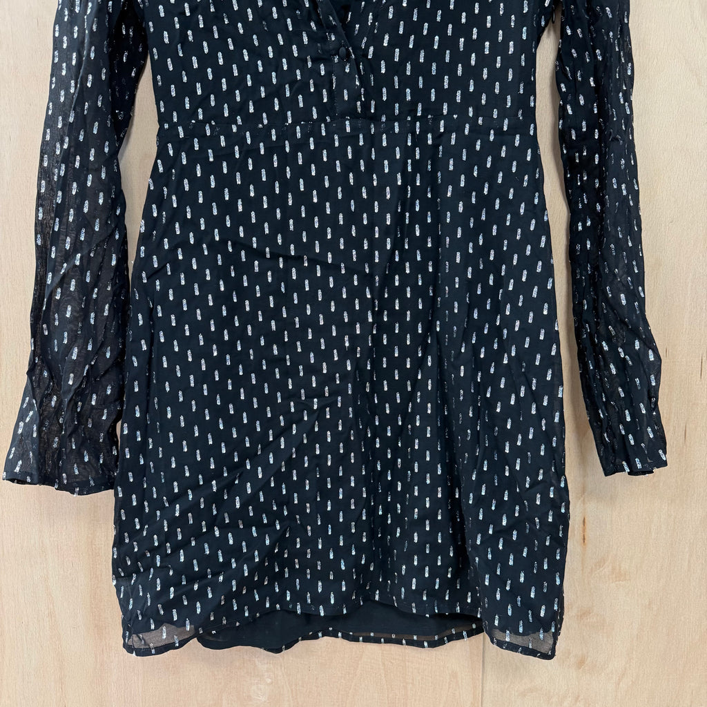 Superdry ladies' silver glitter black dress size XS