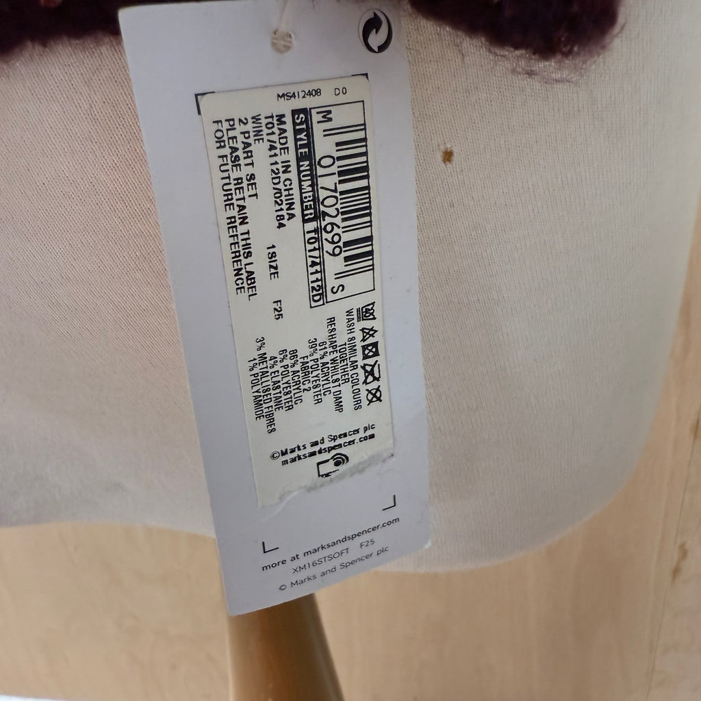 Marks & spencer maroon coloured sequin scarf