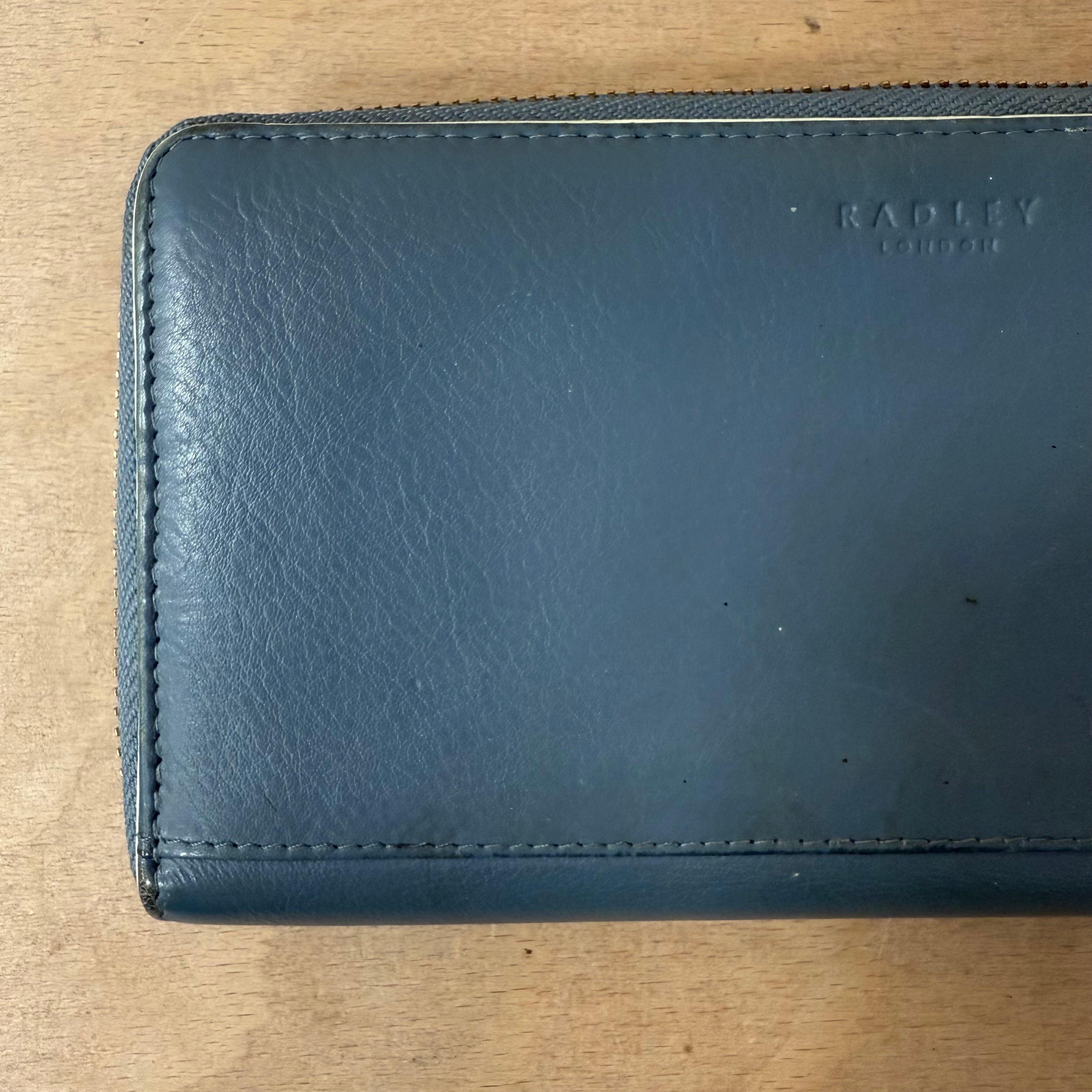 Radley light blue purse with gold hardware