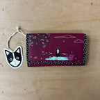 BHS cat design purple purse