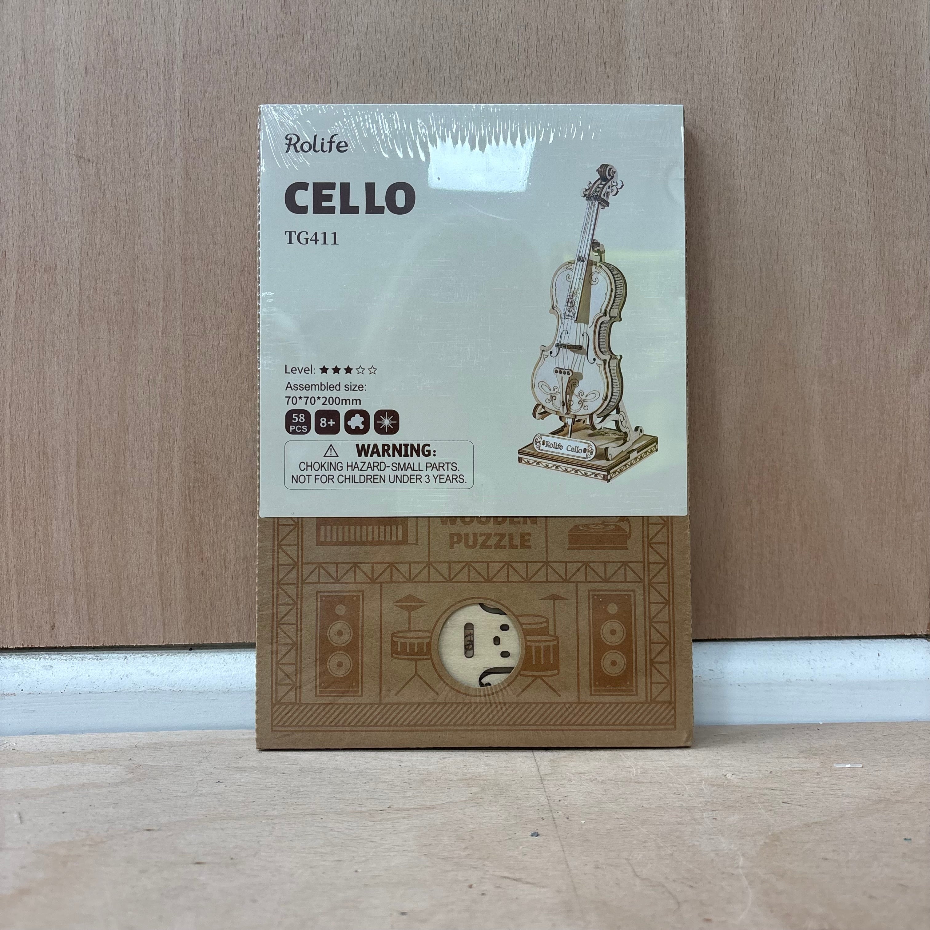 Rolife 3D cello wooden model kit