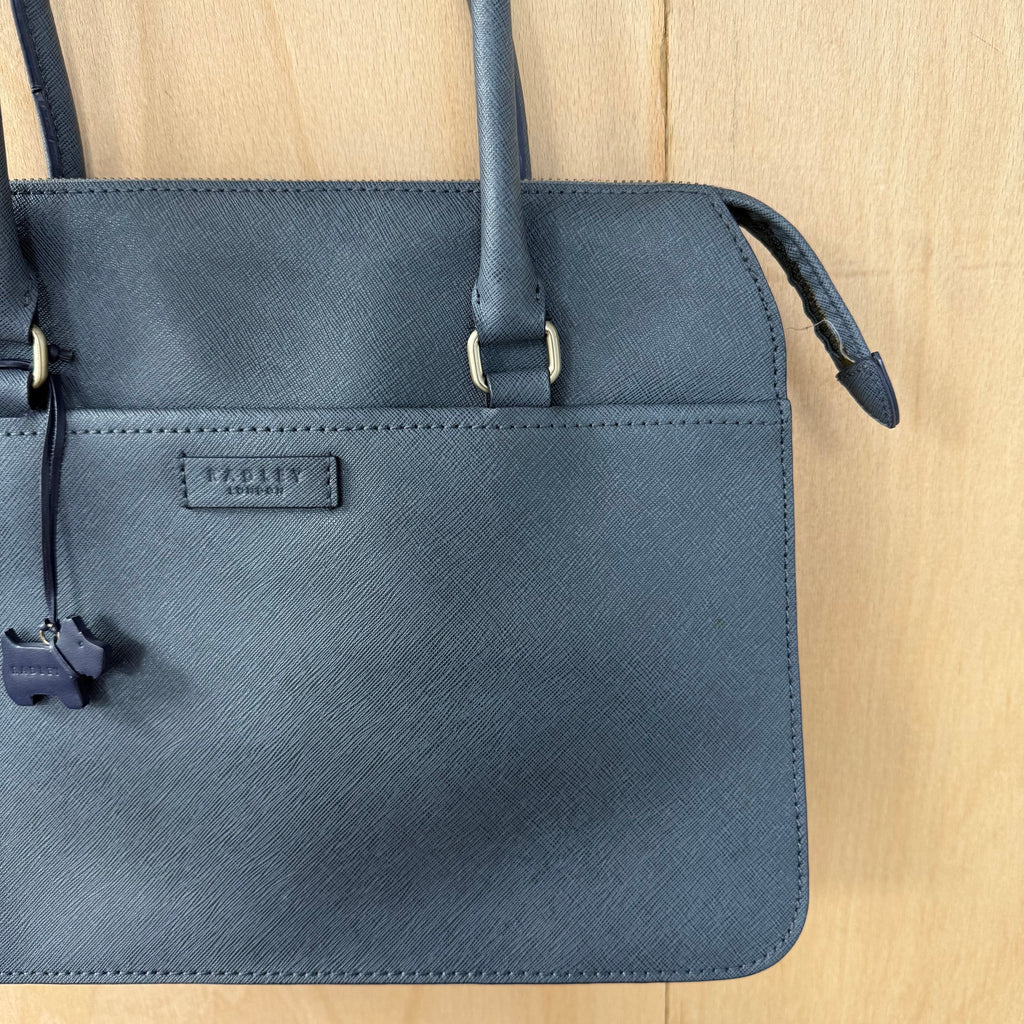 Radley leather blue double strap shoulder bag