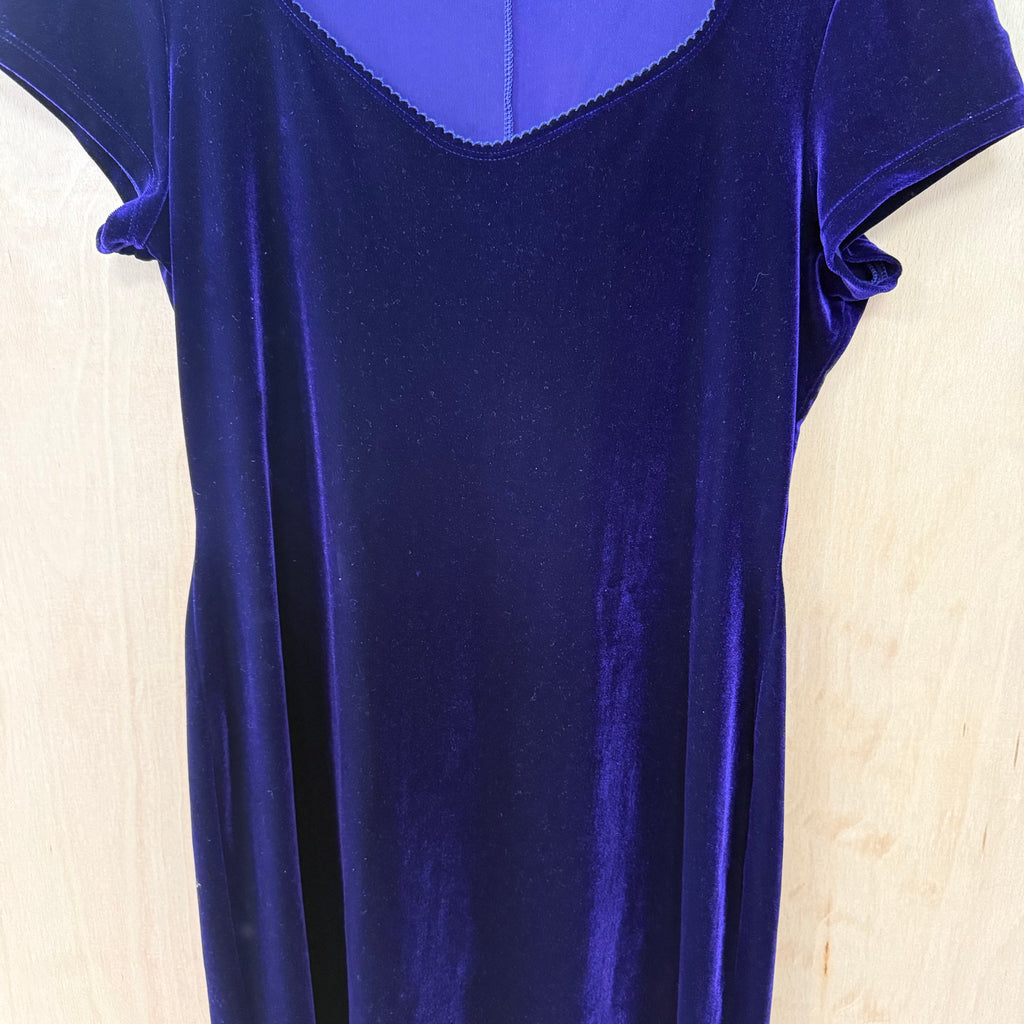 BHS vintage purple velvet bodycon dress size 14