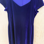 BHS vintage purple velvet bodycon dress size 14