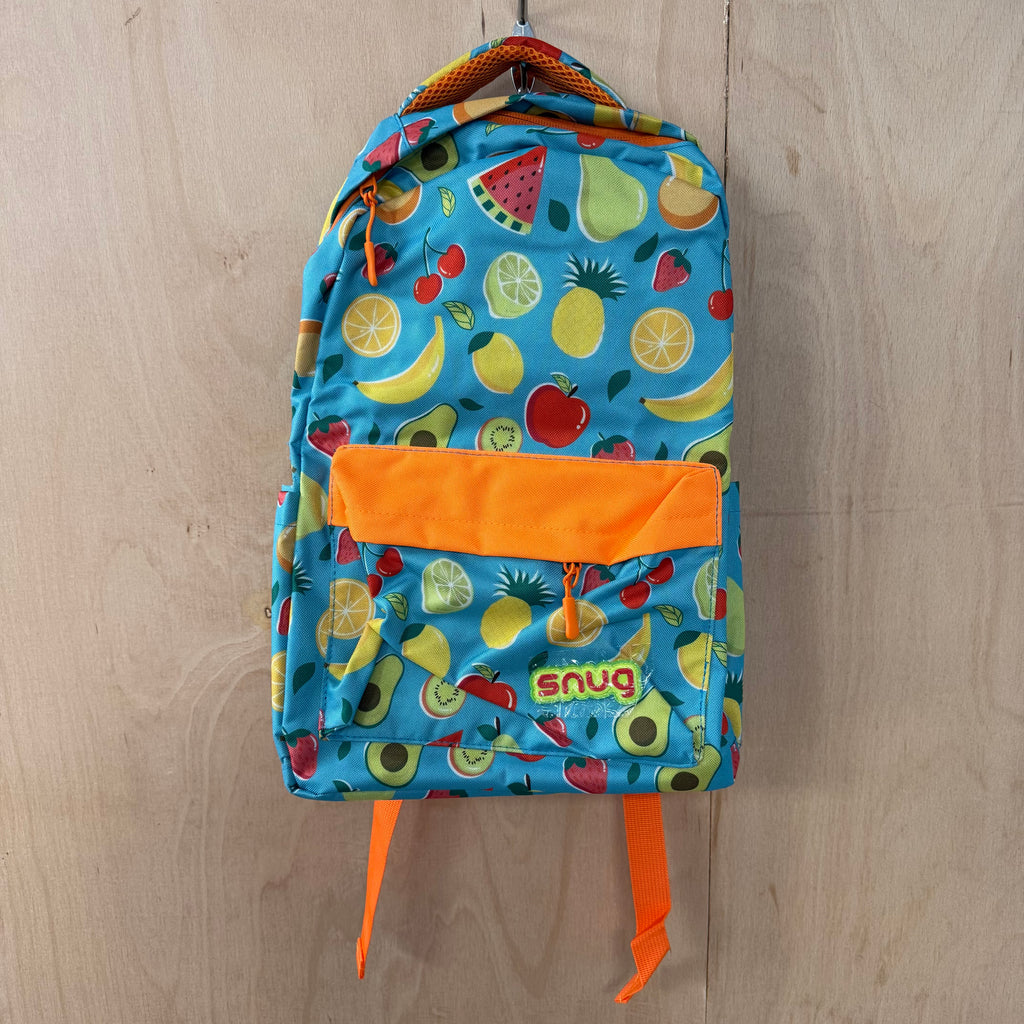 Snug children's backpack for school with fruit pattern
