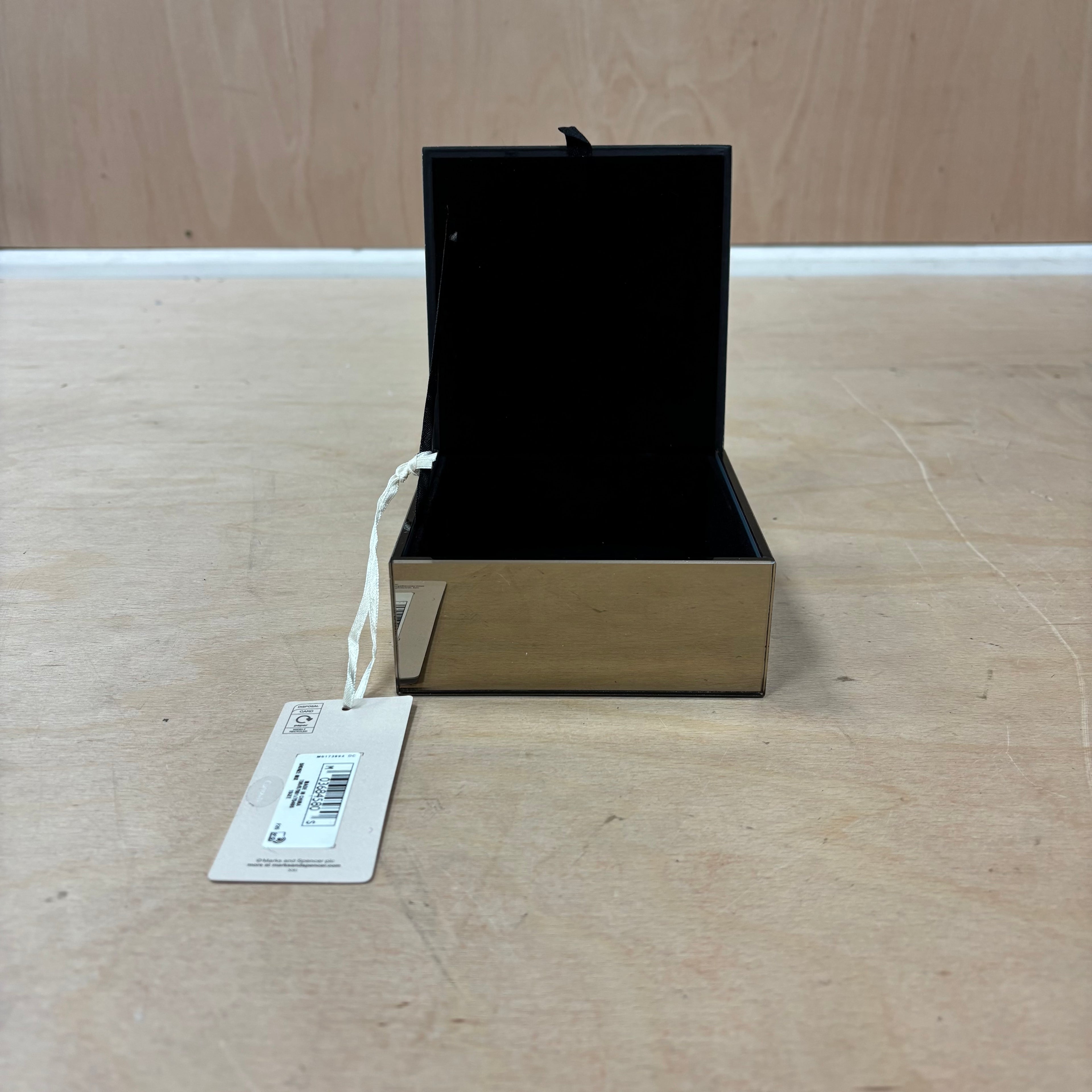 Marks & spencer with love mirror design with glitter butterfly jewellery box new