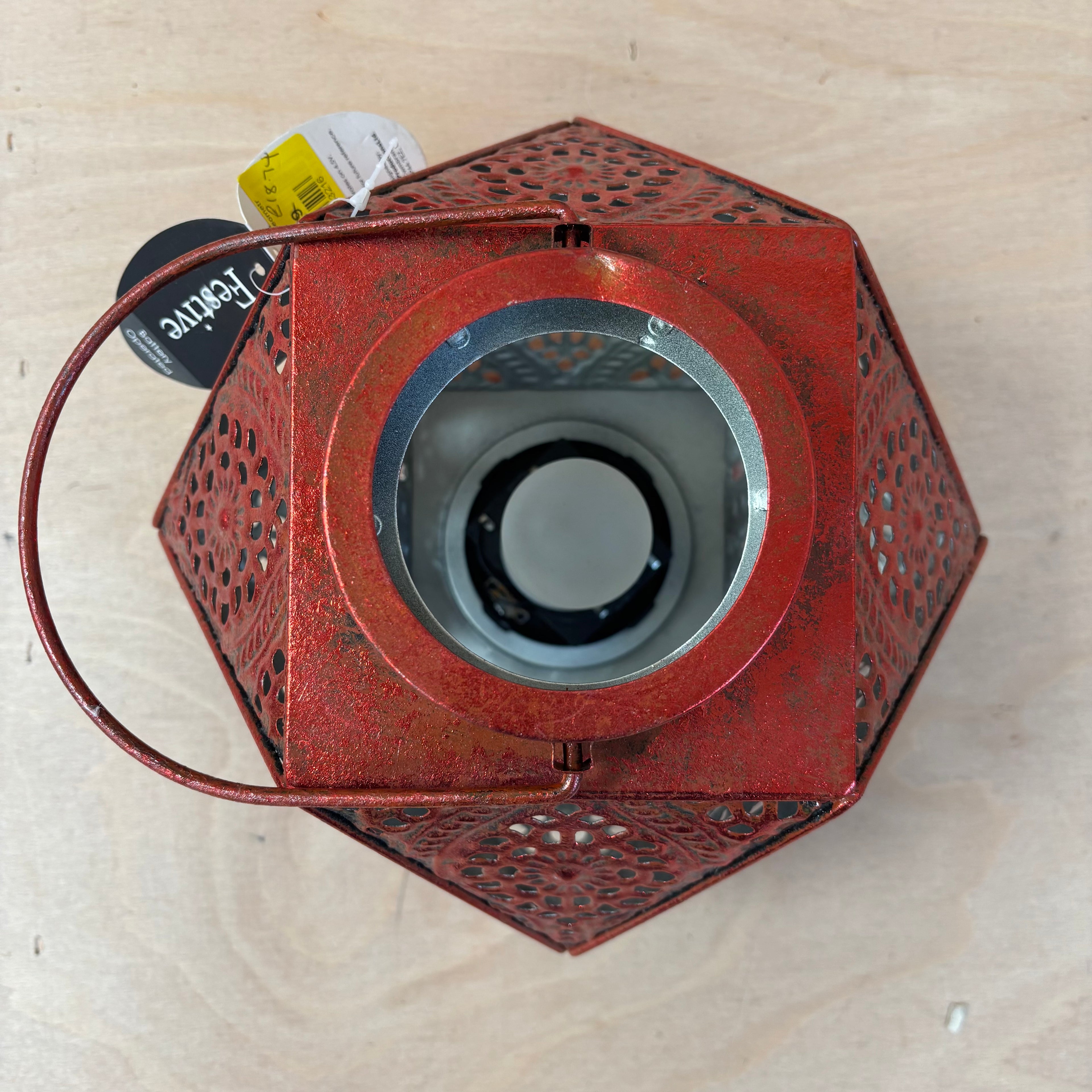 Christmas geometric santa lantern