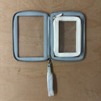 Stackers blue and ice white clear pouch set