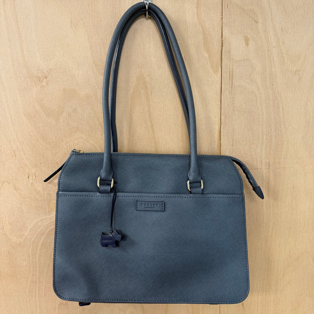 Radley leather blue double strap shoulder bag