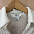 Allison taylor sheer white blouse size medium