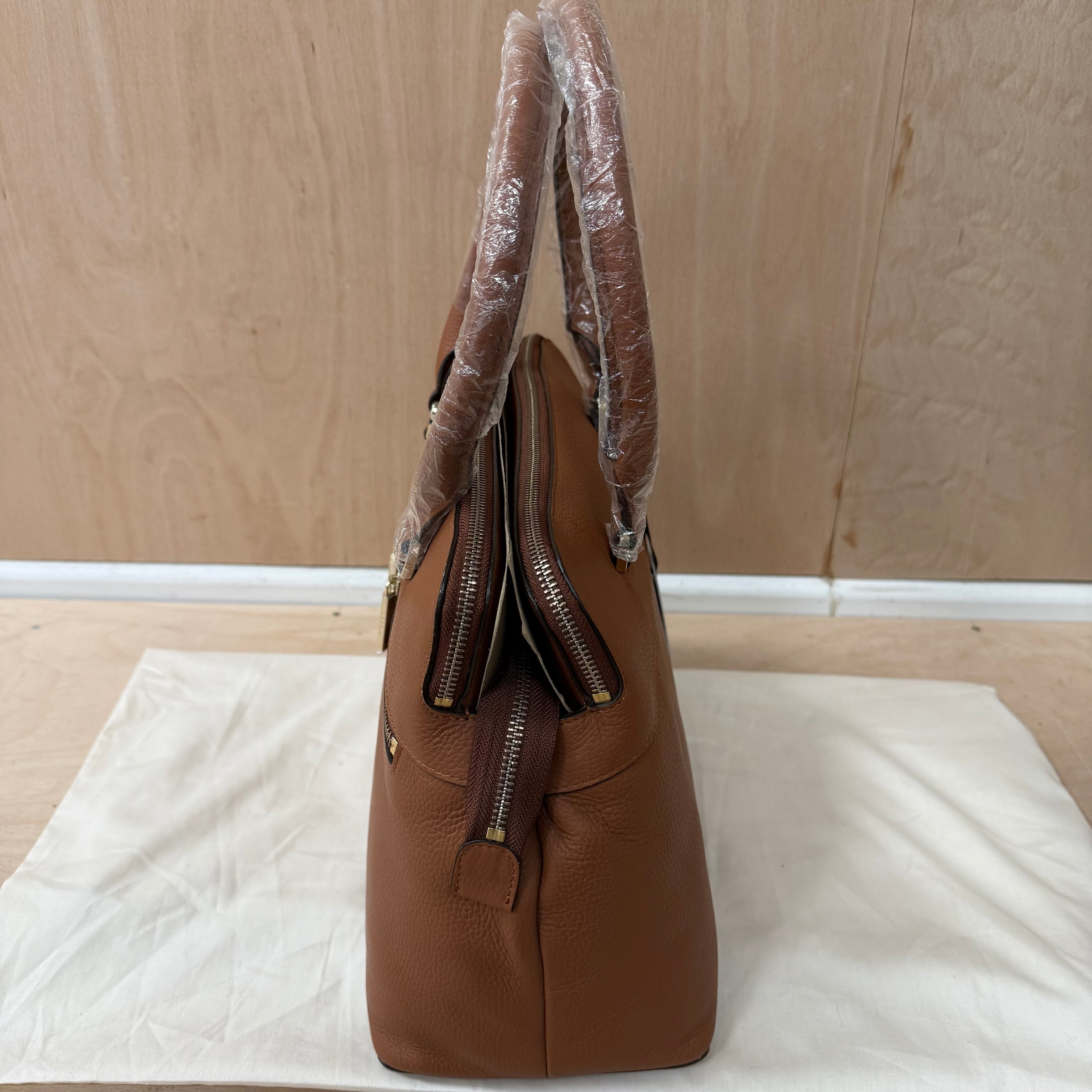 Modalu tan leather pippa handbag with dustbag